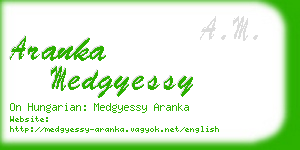 aranka medgyessy business card